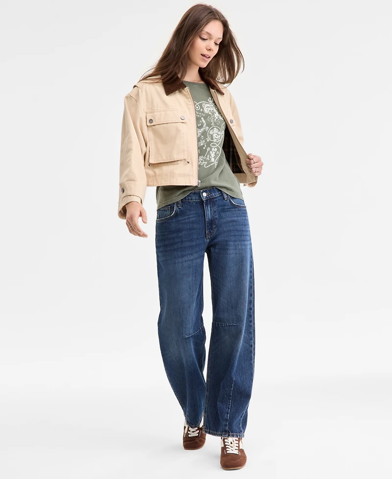 Lucky Brand Women's Cropped Utility Jacket