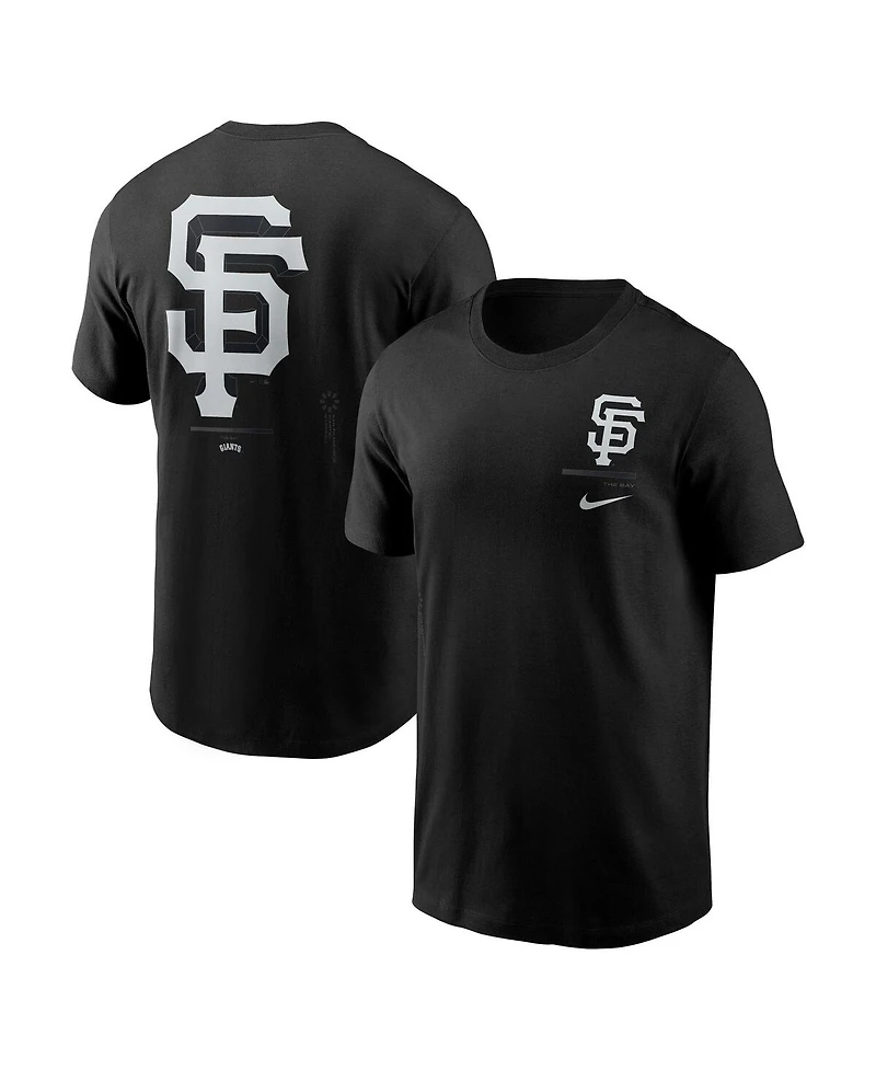 Nike Men's Black San Francisco Giants Lights Out Bar Loading T-Shirt
