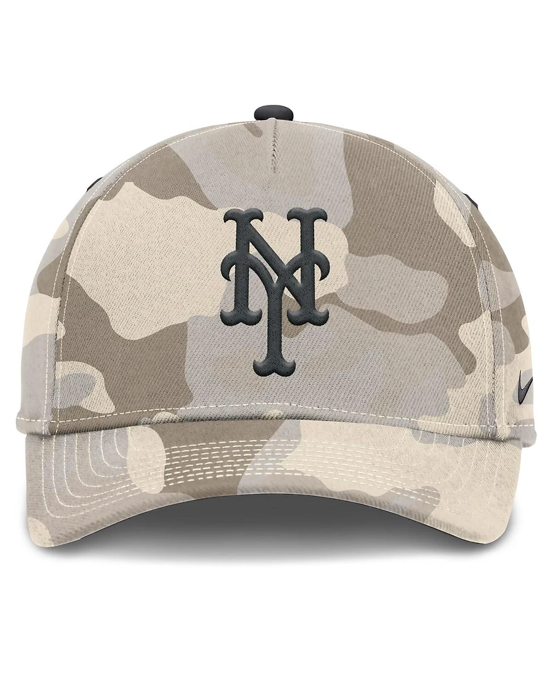 Nike Men's Natural New York Mets Camo Pack Rise Adjustable Hat