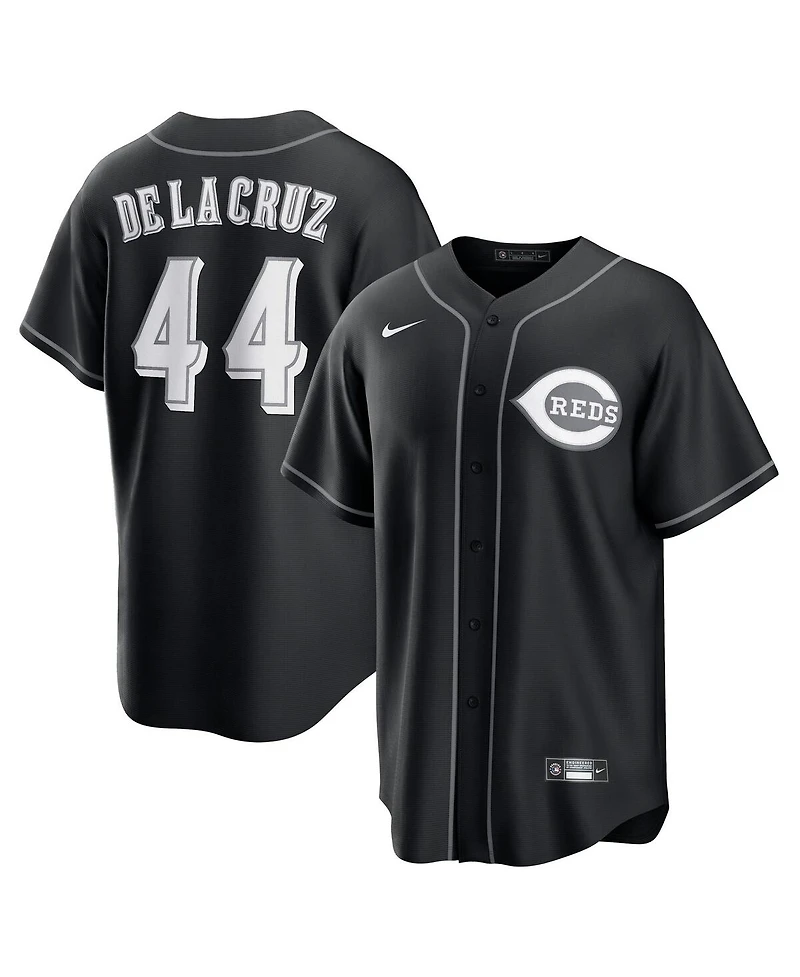 Nike Men's Elly De La Cruz Black Cincinnati Reds Lights Out Replica Player Jersey