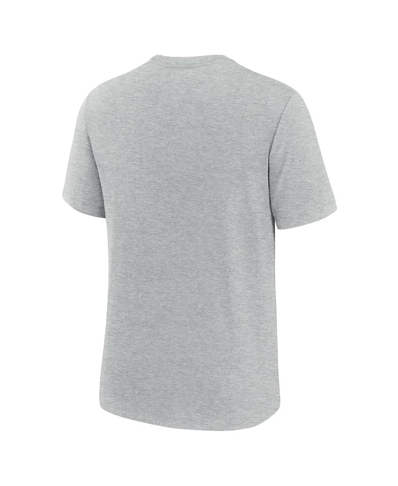 Nike Men's Heather Gray Detroit Lions Long Pass Tri-Blend T-Shirt