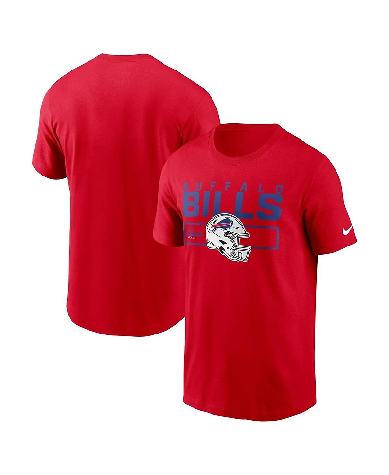 Nike Men's Red Buffalo Bills Primetime Helmet Essential T-Shirt