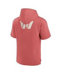 Fanatics Men's Red Washington Commanders Elements Future Ground Lettering Short Sleeve Pullover Hoodie