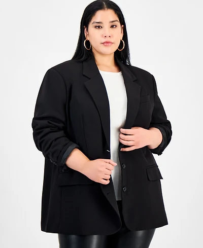 Bar Iii Trendy Plus Boyfriend Blazer, Macy's Exclusive