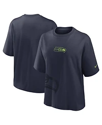 Nike Women's College Navy Seattle Seahawks Boxy T-Shirt