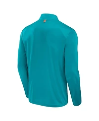 Fanatics Men's Aqua Miami Dolphins Defender Long Sleeve Quarter-Zip Jacket
