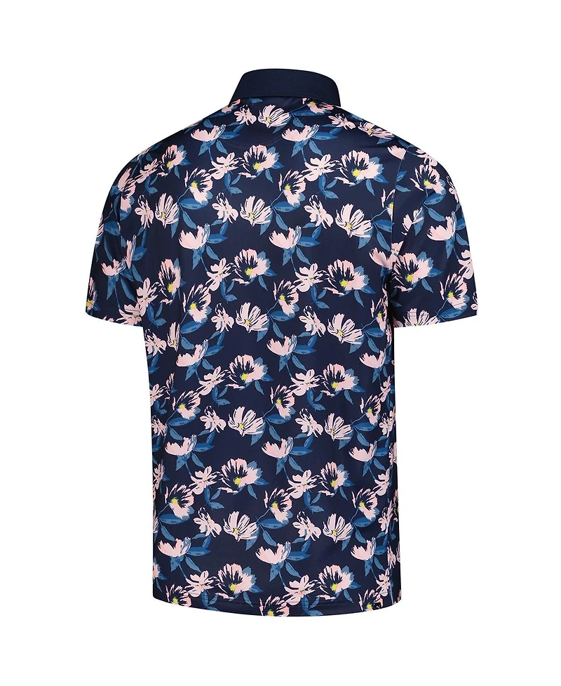 Puma Men's Navy Arnold Palmer Invitational Springs Floral Polo Shirt