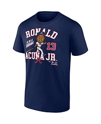 Fanatics Men's Ronald Acuna Jr. Navy Atlanta Braves Hometown Caricature T-Shirt