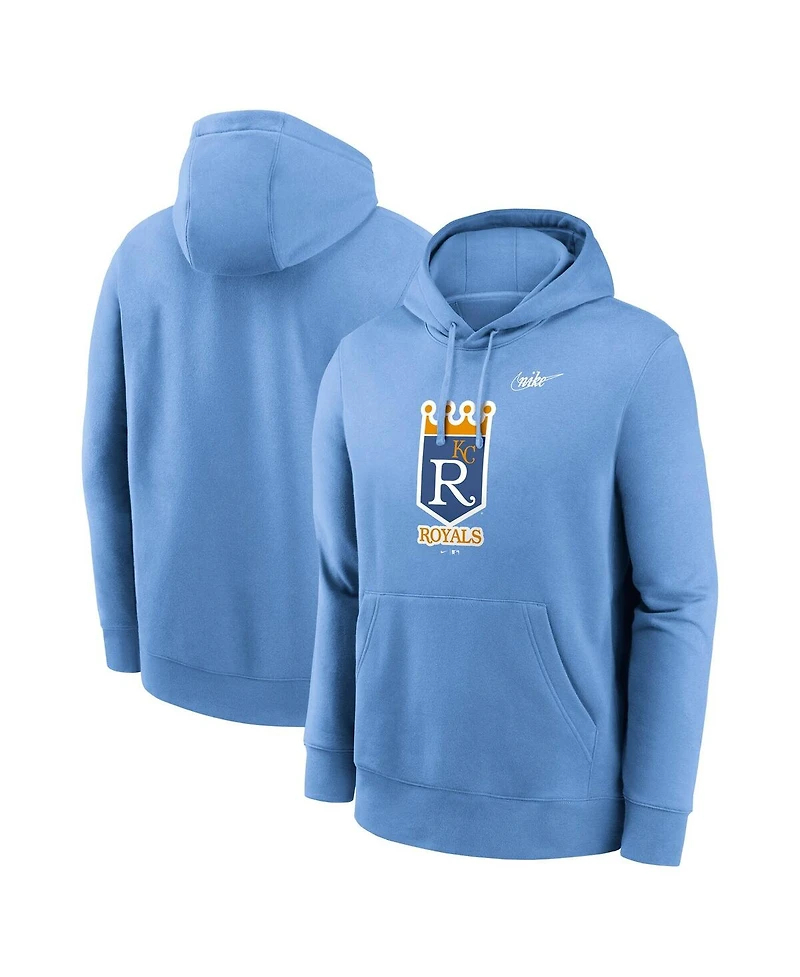 Nike Men's Light Blue Kansas City Royals Cooperstown Collection Pullover Hoodie