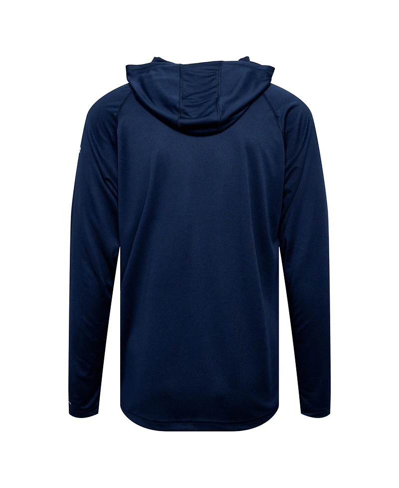 Columbia Men's Navy Dallas Cowboys Solar Stream Omni-Wick Raglan Pullover Hoodie