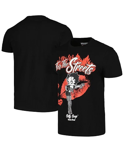 Reason Men's and Women's Black Betty Boop for the Streets T-Shirt