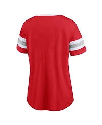 Fanatics Women's Red Wisconsin Badgers Block Party T-Shirt