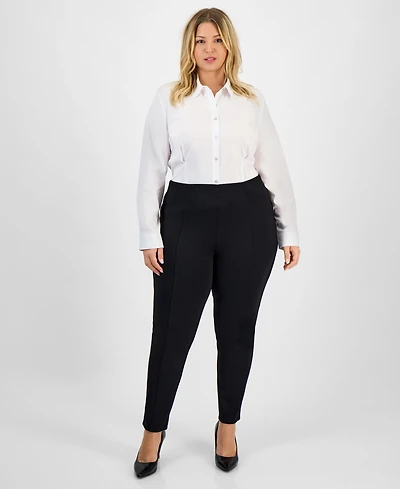 Bar Iii Trendy Plus High Rise Ponte Leggings, Macy's Exclusive