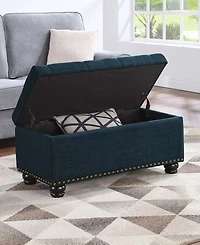 Convenience Concepts 35.5" Faux Linen 7th Avenue Storage Ottoman