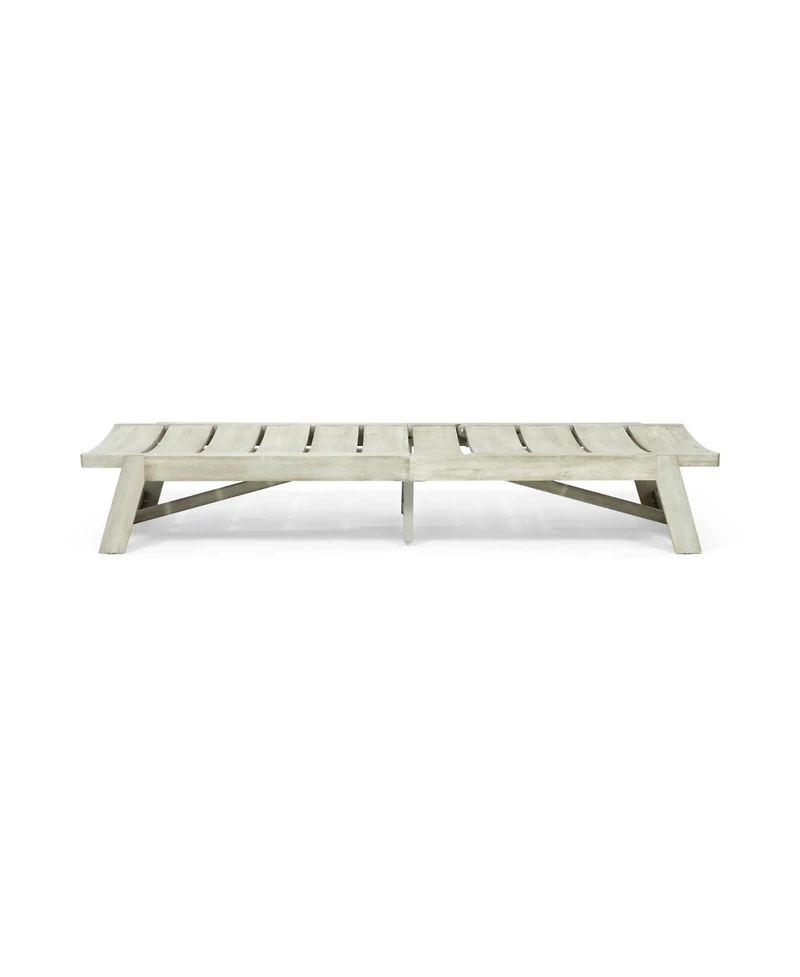 Streamdale Acacia Wood Chaise Lounge With Adjustable Seating