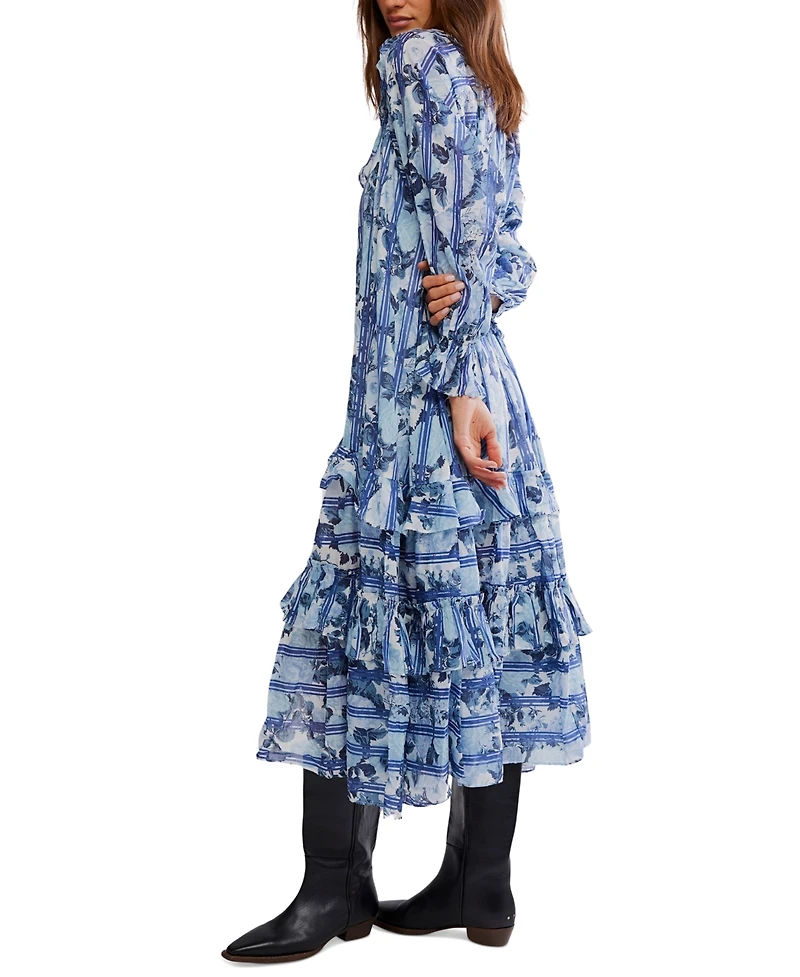 Free People Women's Garden Wonders Printed Cotton Maxi Dress