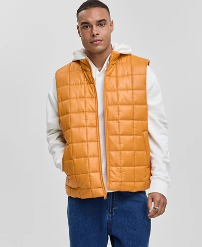 Mode of One Men's Relaxed-Fit Square-Quilted Vest, Macy's Exclusive