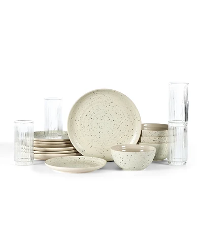 Stone Lain Dua 16 Pc. Dinnerware Set, Service for 4
