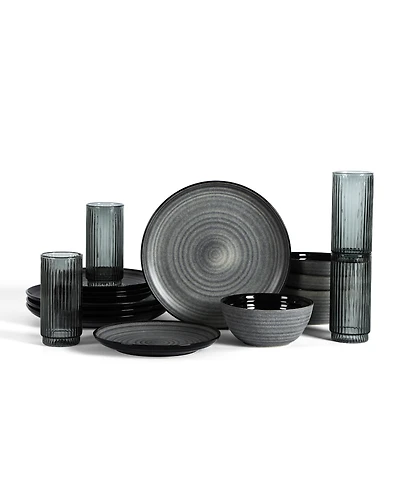 Stone Lain Dua 16 Pc. Dinnerware Set, Service for 4