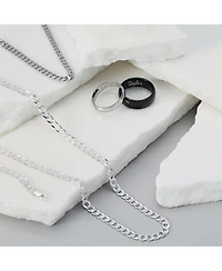 Bling Jewelry Solid 4MM Sterling Silver Miami Cuban Curb Chain Necklace