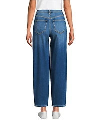 Lands' End Women's Recover High Rise Barrel Leg Ankle Jeans