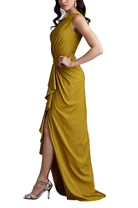 Tadashi Shoji Women's Lena Waterfall Drape Gown