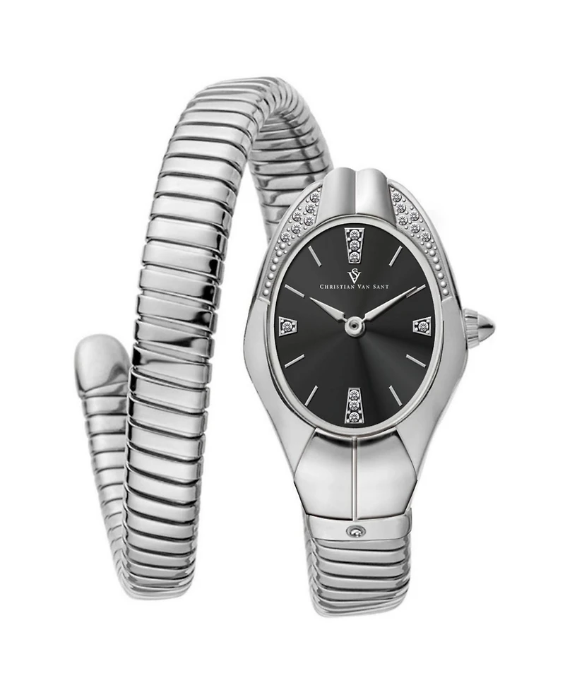 Christian Van Sant Women's Naga Black Dial Watch - CV0880