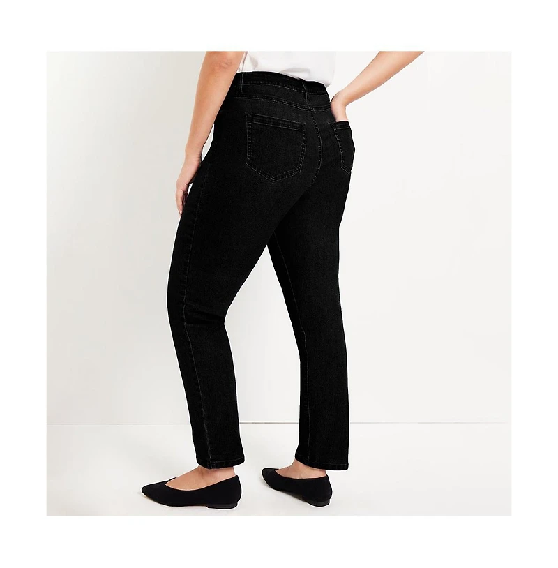 June + Vie Women's Curvie Fit Straight-Leg Jeans