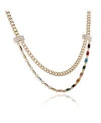 BCBGeneration Double Layer Multicolor Necklace