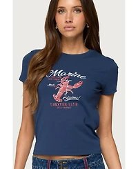Edikted Women's Lobster Club T Shirt
