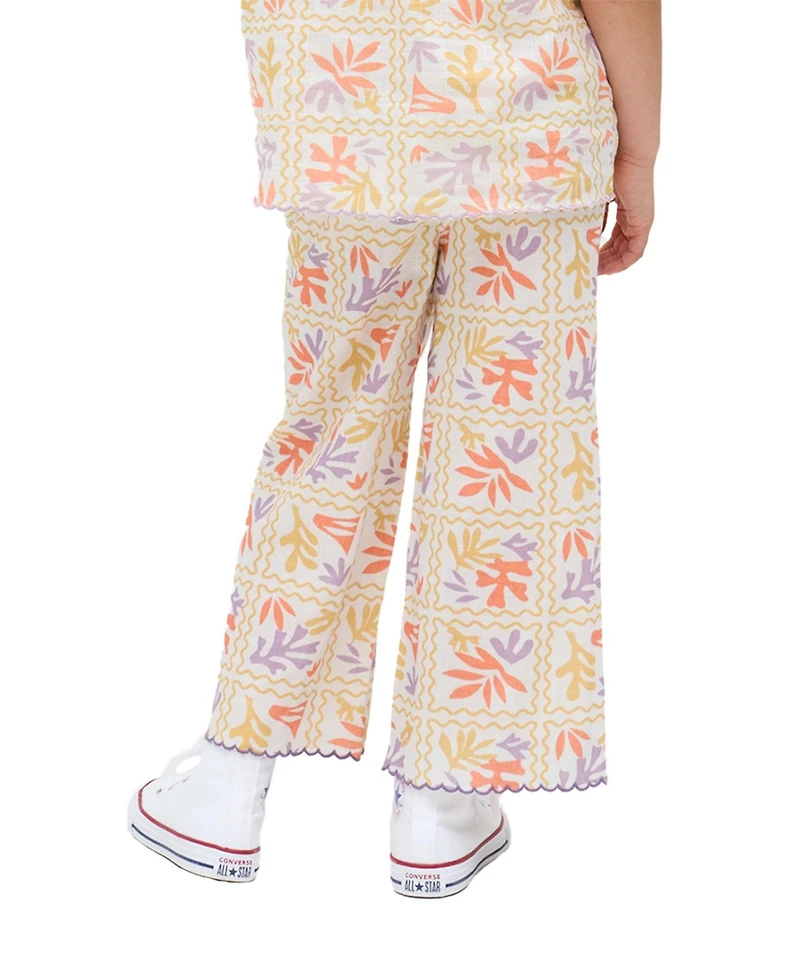 Raffya Kids Gilly Scallop Edge Matisse Print Trouser