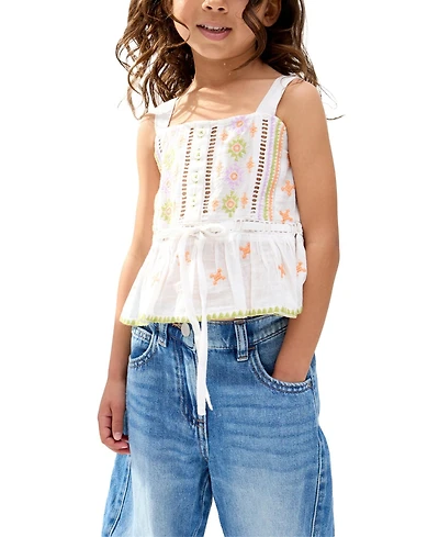 Raffya Kids Penny Lace Insert All Over Embroidered Cami