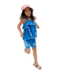 Raffya Kids Savvanah Frill Neck All Over Embroidered Co-Ord Set