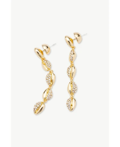 Classicharms Lucia Cascade Pave Shell Drop Earrings