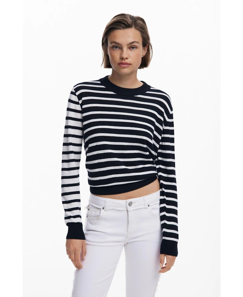 Desigual Women's Horizontal striped sweater