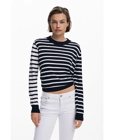 Desigual Women's Horizontal striped sweater