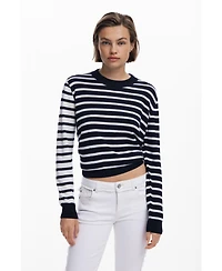 Desigual Women's Horizontal striped sweater