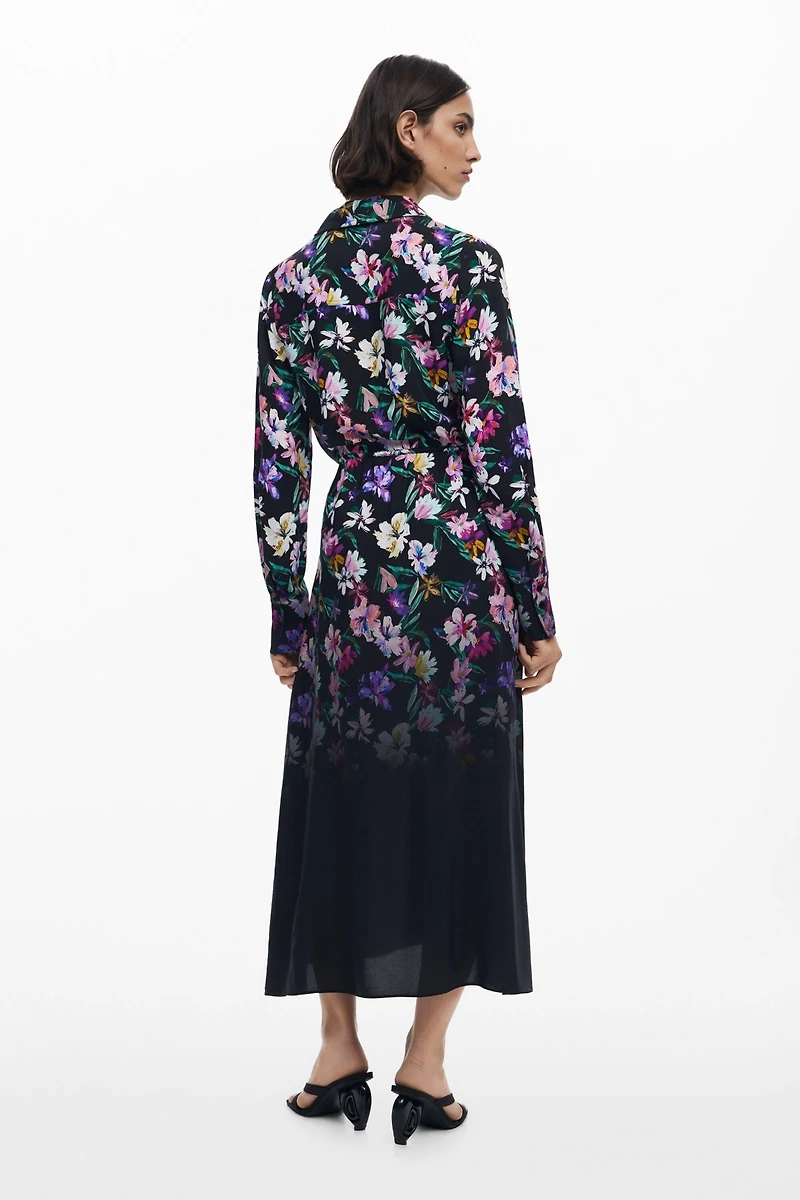 Desigual Women's Gradient floral shirt dress