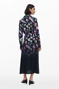 Desigual Women's Gradient floral shirt dress