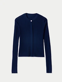 Gobi Cashmere Women's Hidden Button-Front Silk Cardigan