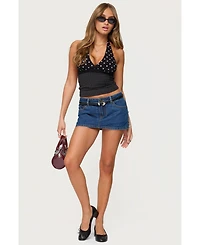Edikted Women's Ginny Mixed Polka Dot Halter Top