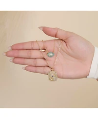 Jessica Simpson Gold-Tone Layered Evil Eye Pendant Necklace Set