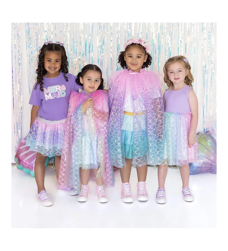 Sweet Wink Girls Rainbow Mermaid Cape