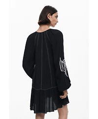 Desigual Women's Embroidered Boho dress