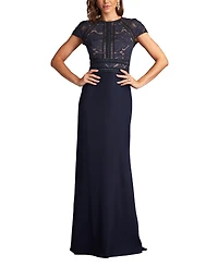 Tadashi Shoji Women's Catrine Lace Bodice Gown