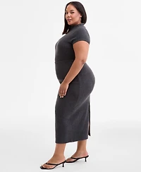 Bar Iii Trendy Plus Size Midi Sweater Skirt, Macy's Exclusive