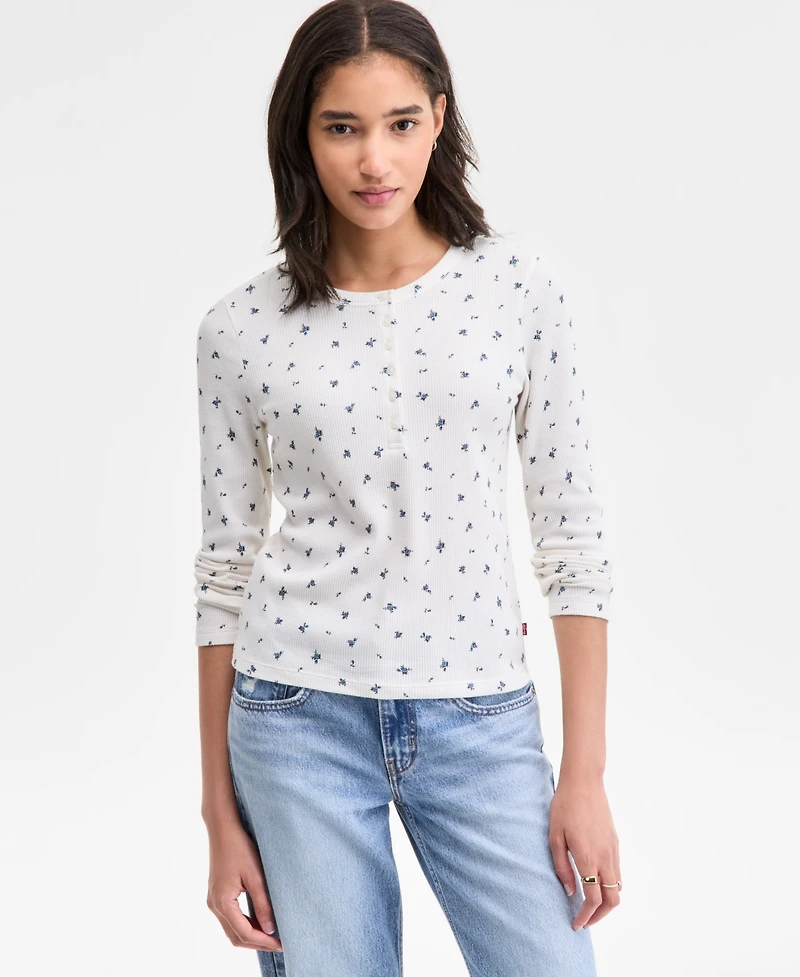 Levi's Women's Dana Henley Long Sleeve Top