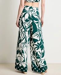 Women's Vine-Print Wide-Leg Pants, Macy's Exclusive - On 34th | Alix Friedberg Capsule Collection