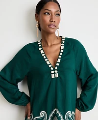 Women's Embroidered A-Line Dress, Macy's Exclusive - On 34th | Alix Friedberg Capsule Collection