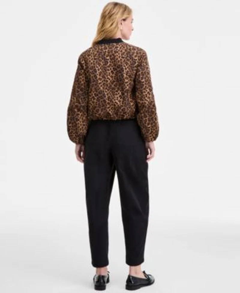 On 34th Womens Printed Bomber Jacket Graphic T Shirt Utility Barrel Leg Pants Kasandra Bow Loafers Macys Exclusive